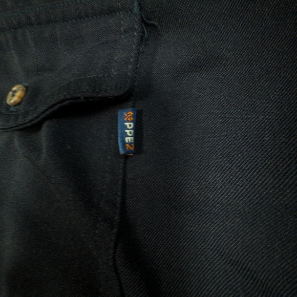 STEELGUARD FR Performance Navy Blue Button Down Shirt Long Sleeve Workwear 3XL - Picture 6 of 10